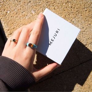 Mejuri Monochrome Dome Ring (Citrine): Size 6